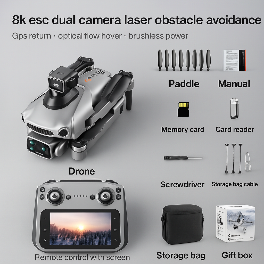 Swissclear™ S119 Drone 8k Dual Camera