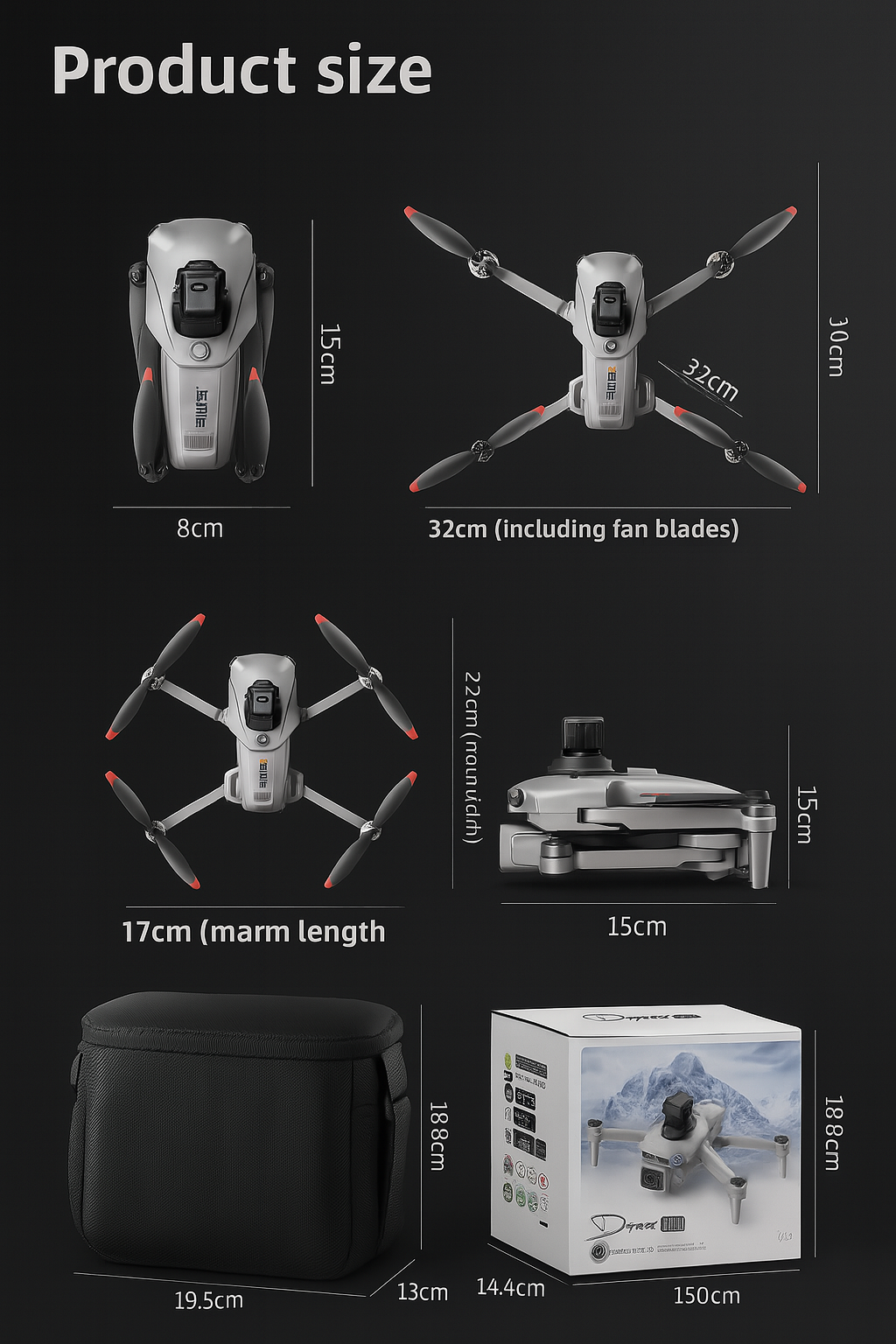 Swissclear™ S119 Drone 8k Dual Camera